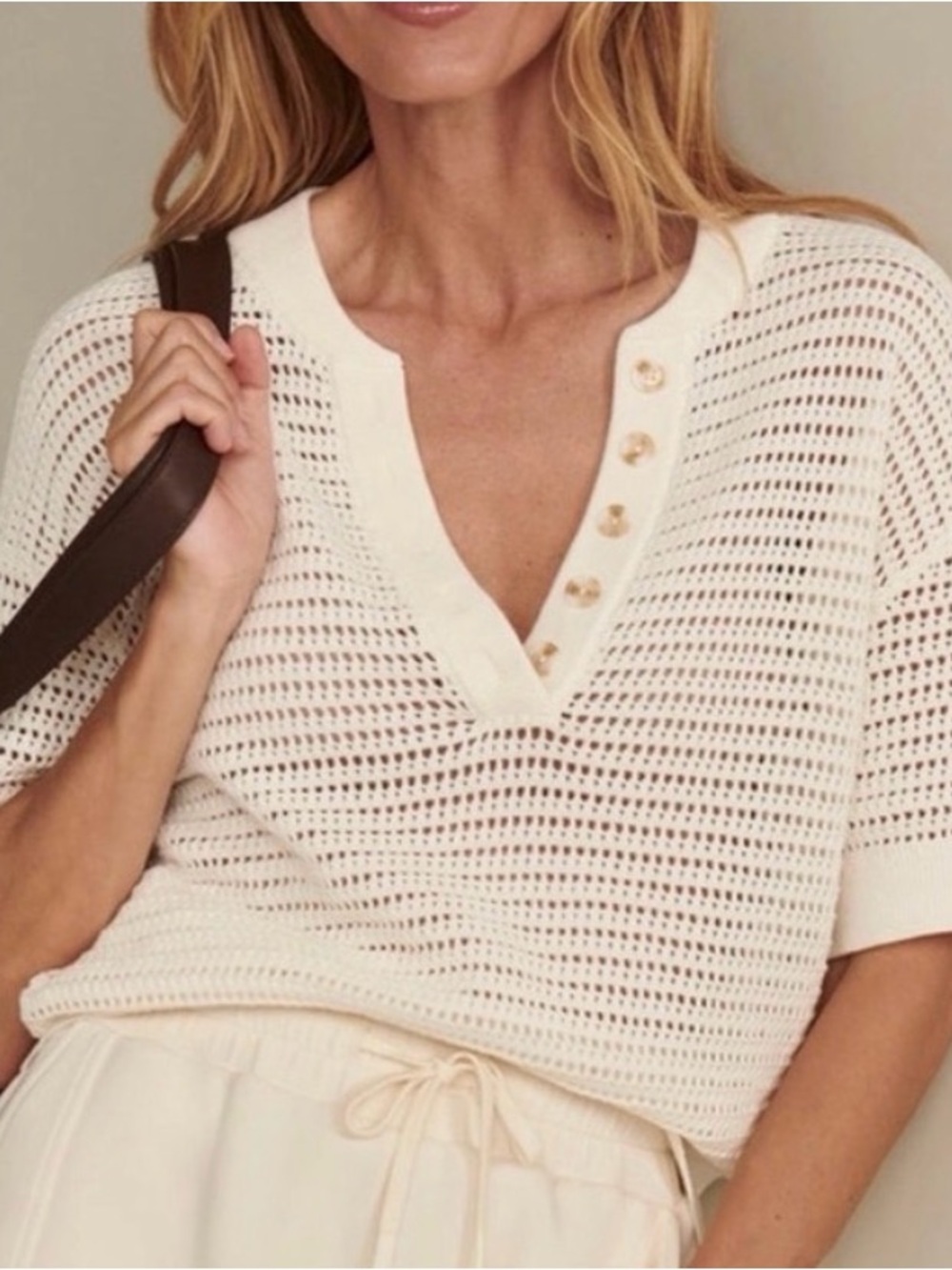Varley Callie Knit Top size medium